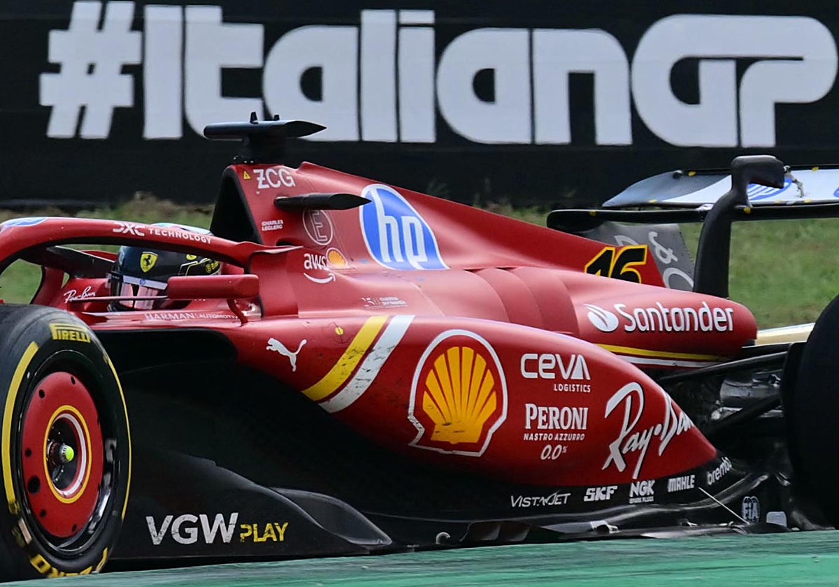 Leclerc, durante el GP de Italia