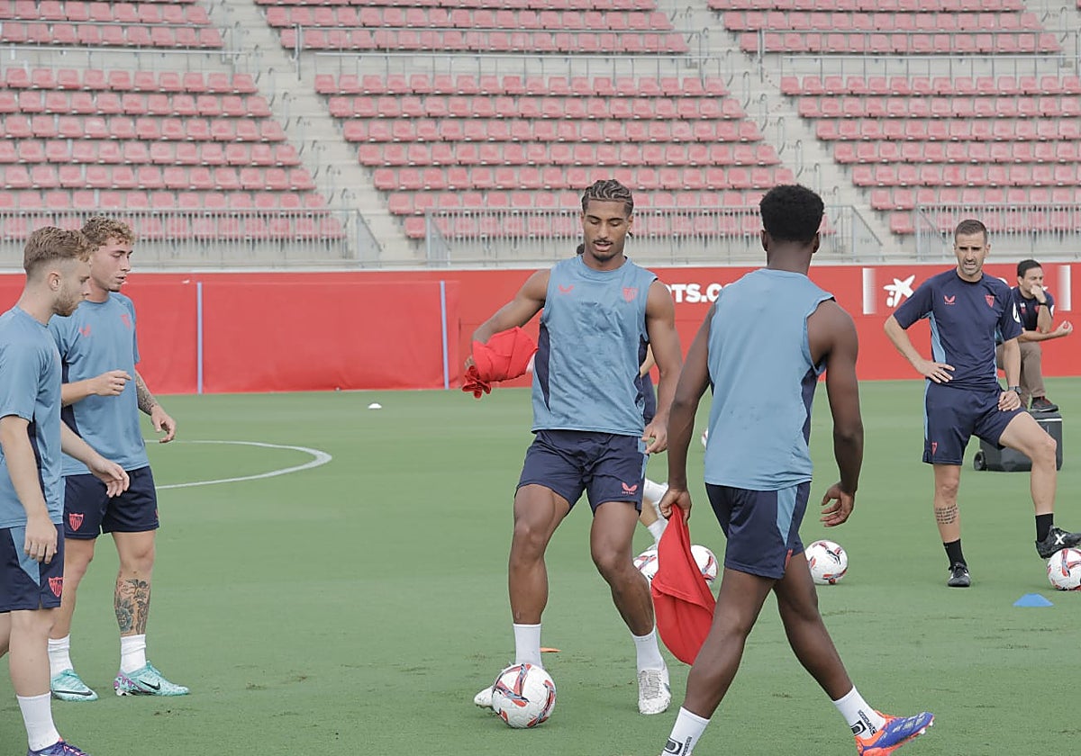 Badé, durante un entrenamiento de pretemporada