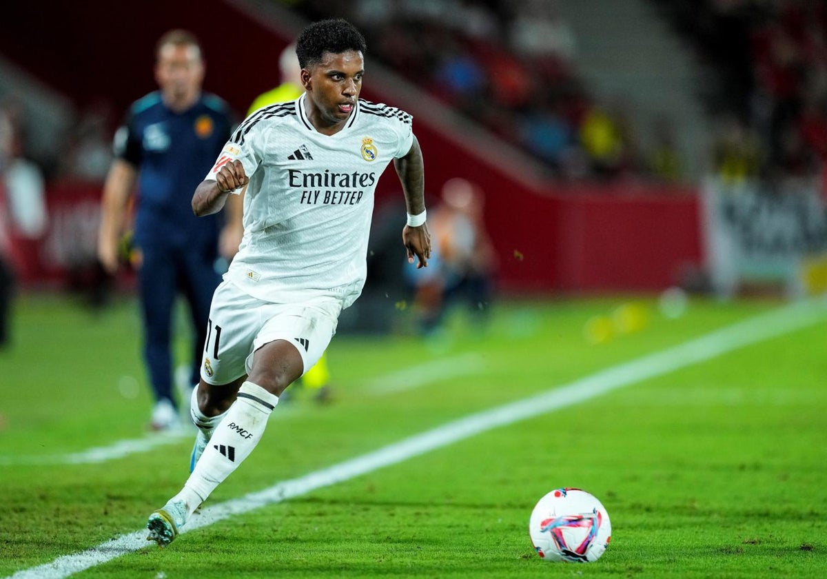 Rodrygo, durante el encuentro entre el Real Madrid y el Mallorca