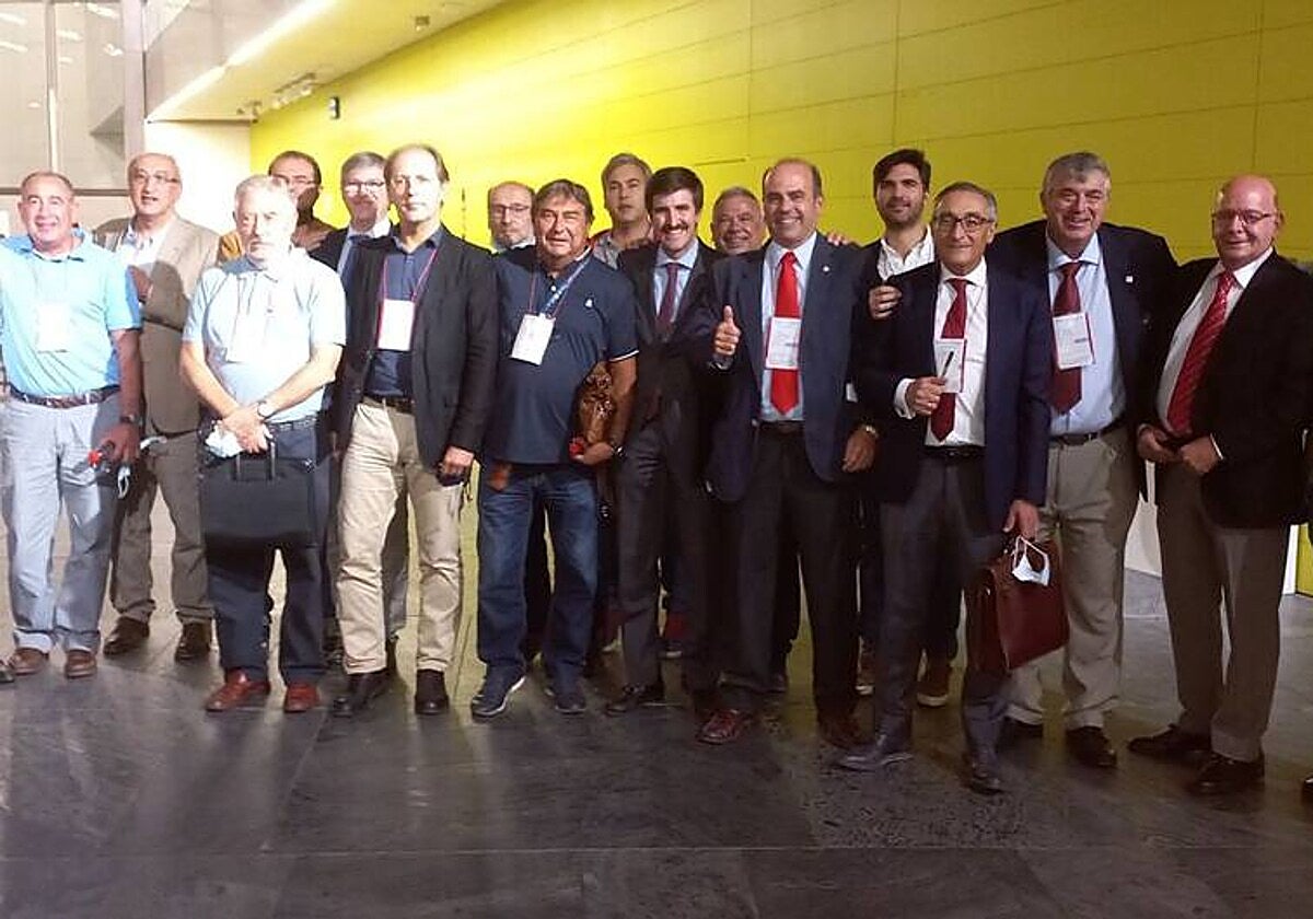 El grupo de Accionistas Unidos, en una de las últimas juntas de accionistas del Sevilla FC