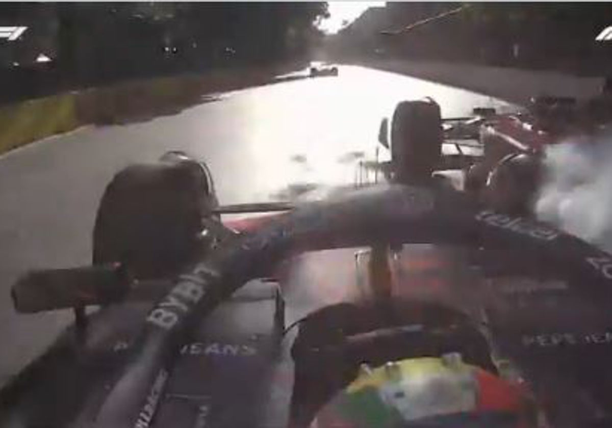 Así fue el accidente que arruinó la carrera de Carlos Sainz y Checo Pérez
