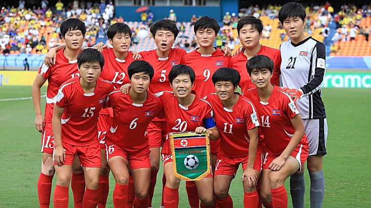El once de Corea del Norte en los cuartos de final ante Brasil
