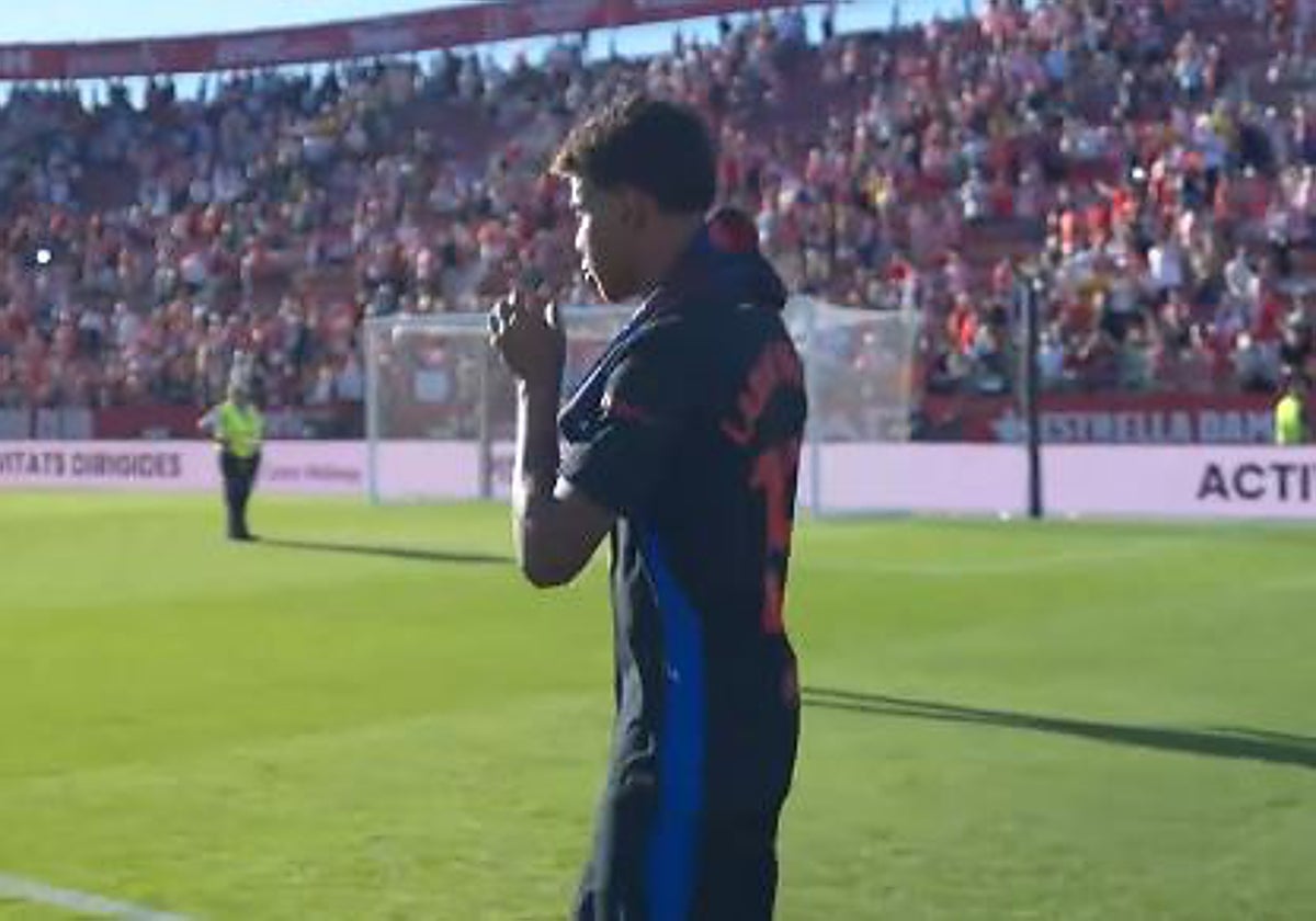 El gesto de Lamine Yamal