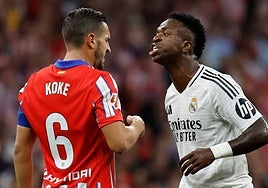 Del pique de Vinicius con Koke y Llorente a la celebración de Giménez con los ultras