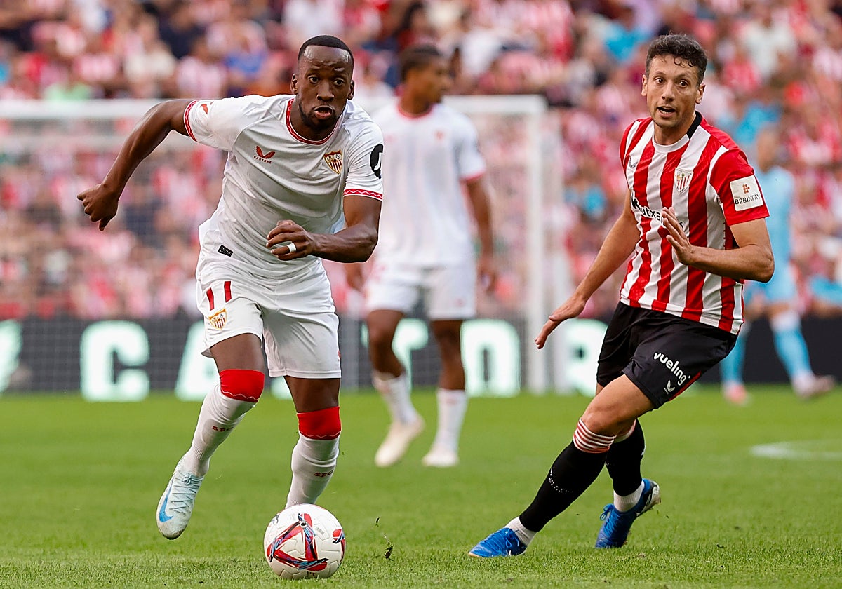 Lukebakio durante el partido ante el Athletic Club