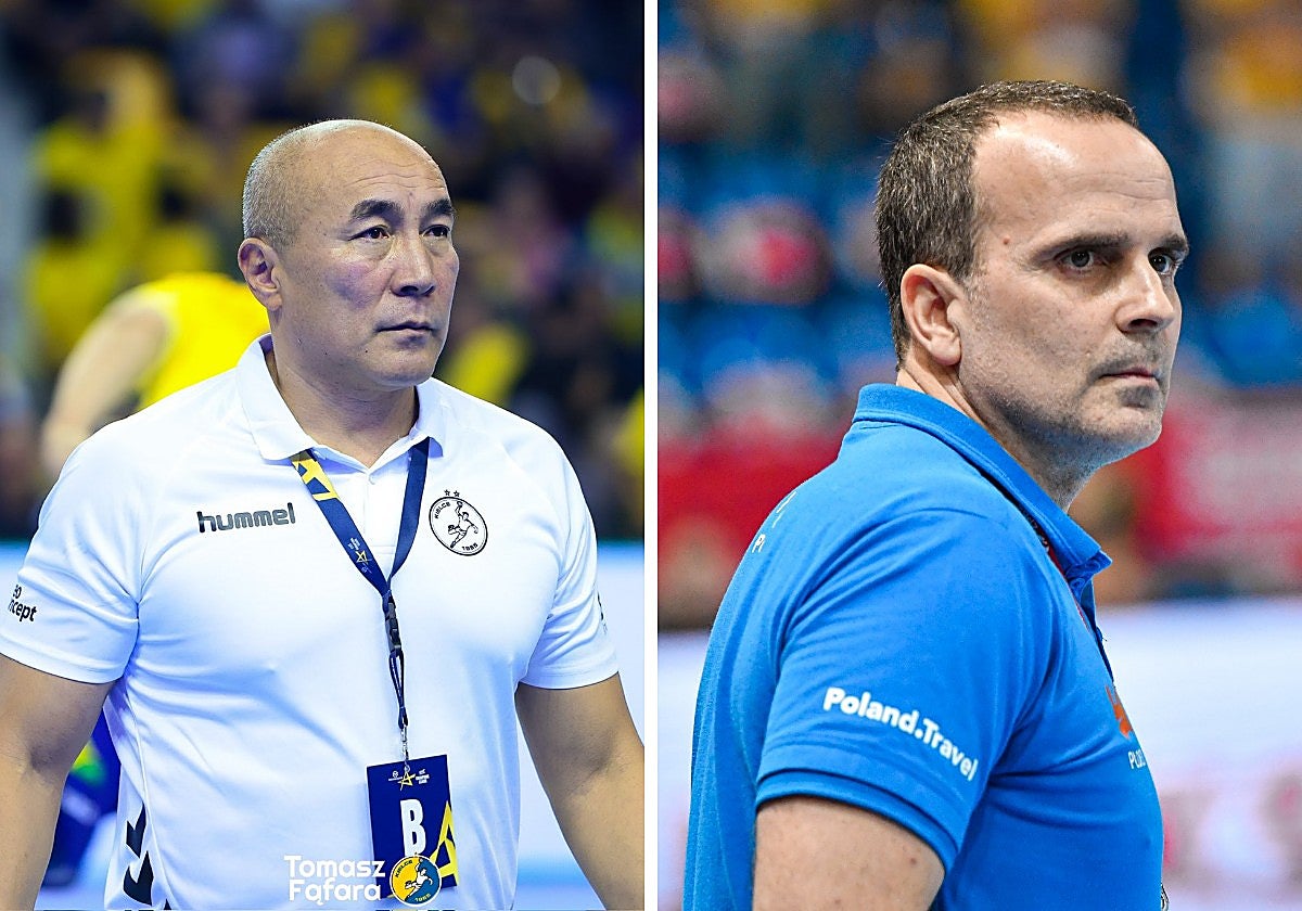 Talant Dujshebaev y Xavier Sabaté