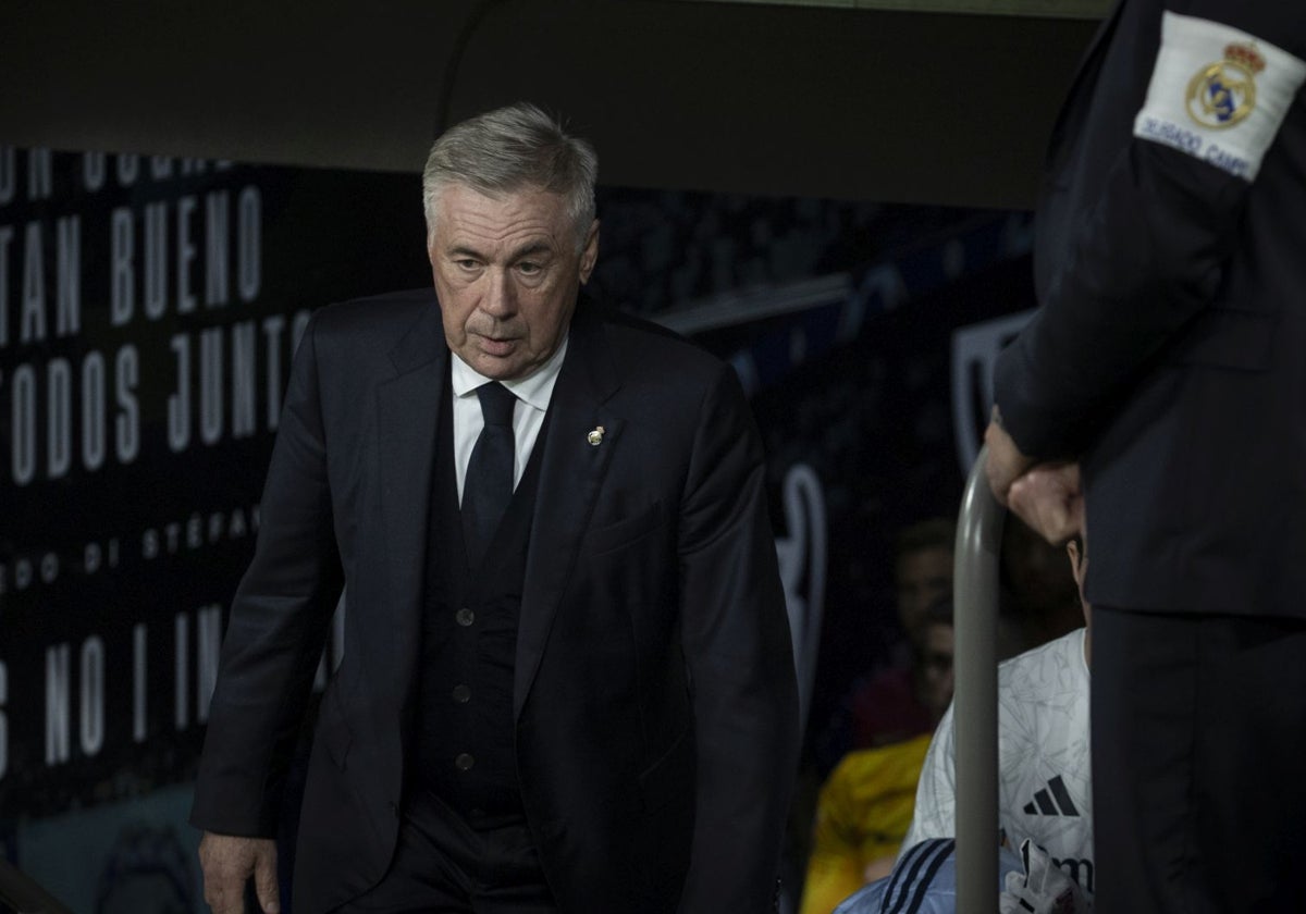 Ancelotti, durante el clásico del pasado sábado