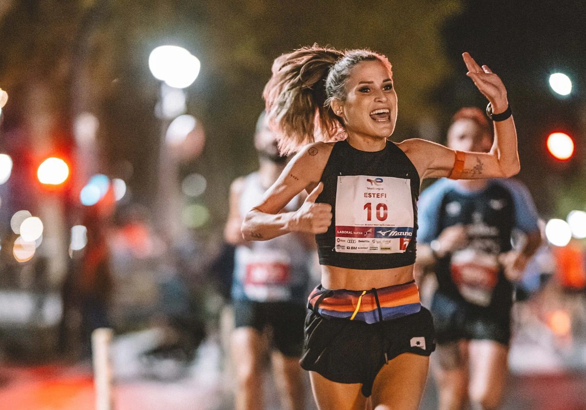 Verdeliss, durante un maratón