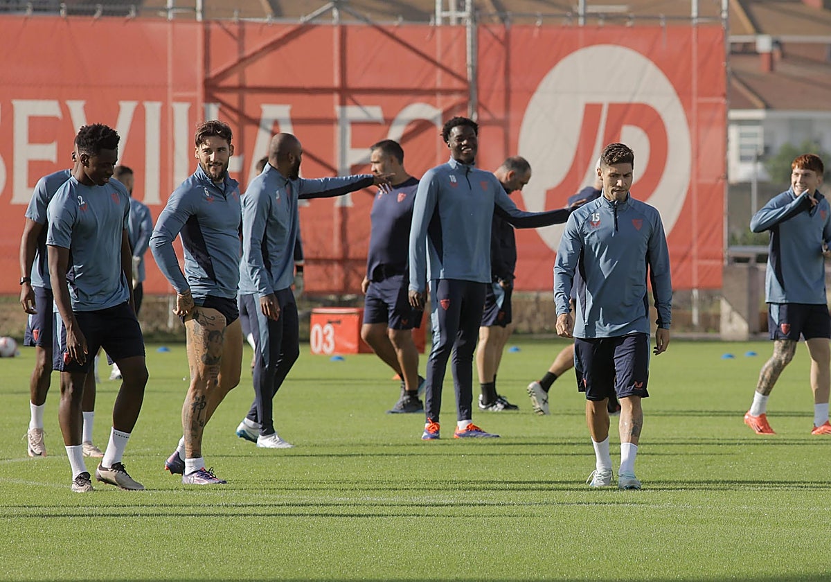 Imagen del entrenamiento de este sábado en la ciudad deportiva José Ramón