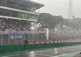 Un fortísimo aguacero pospone la clasificación en Sao Paulo al domingo