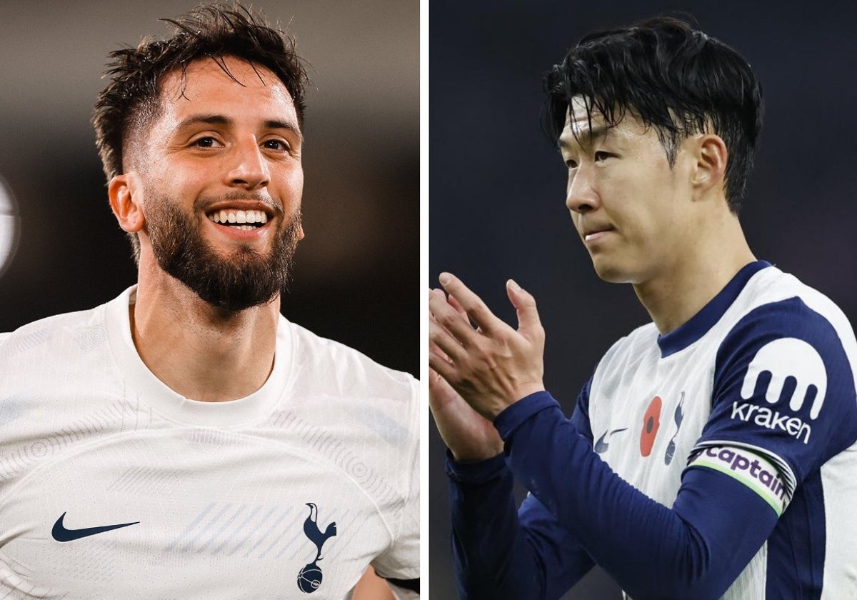 Bentancur y Son Heung-Min, jugadores del Tottenham