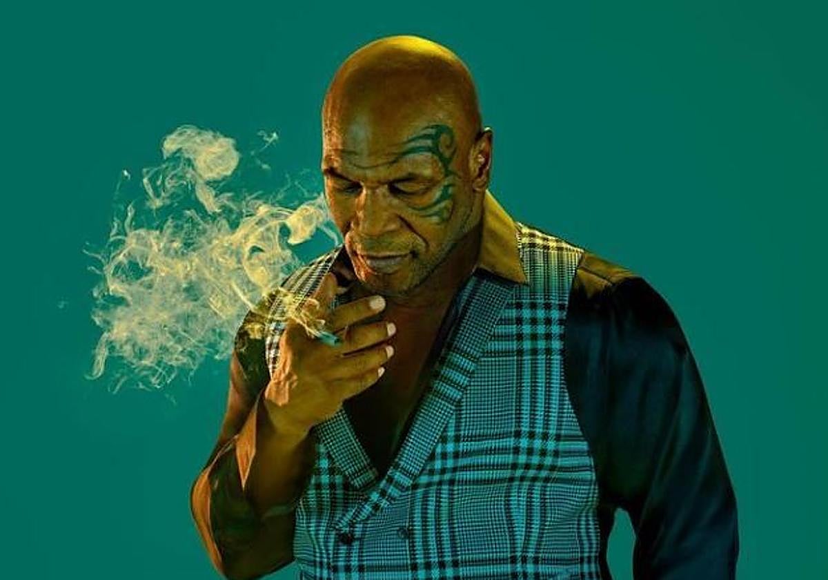 Mike Tyson y su característico tatuaje en la cara