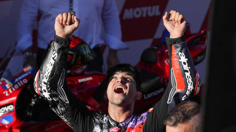 Jorge Martín celebra su triunfo en el campeonato de MotoGP