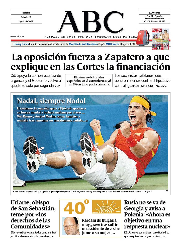 Las 58 portadas de Nadal en ABC