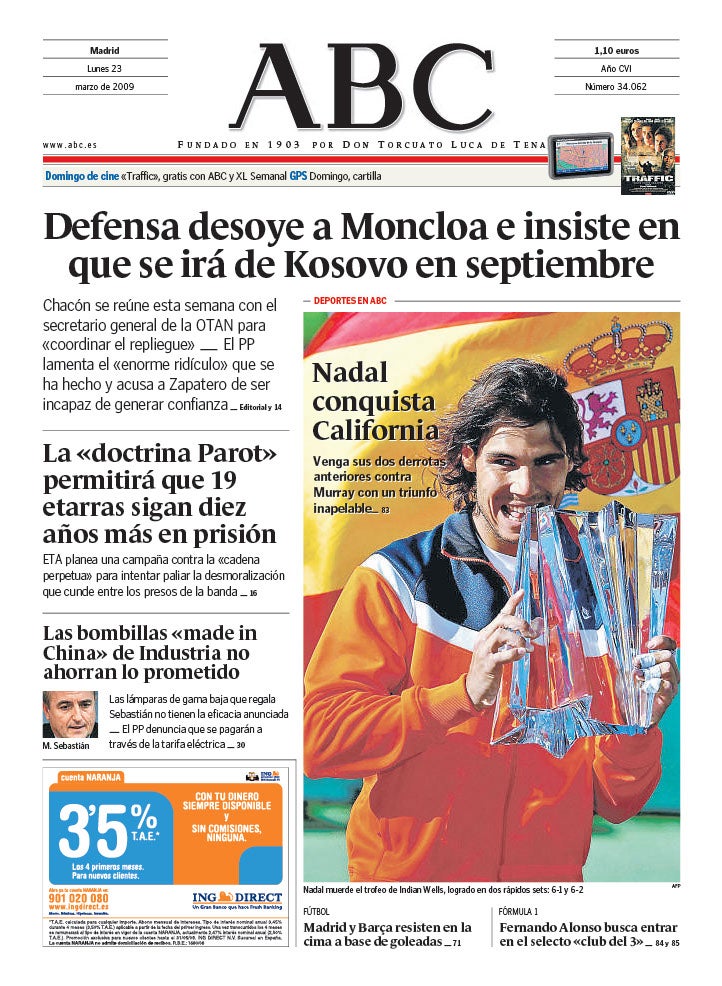 Las 58 portadas de Nadal en ABC