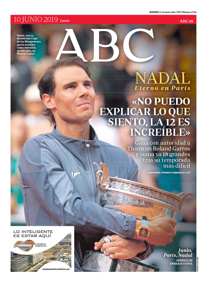 Las 58 portadas de Nadal en ABC