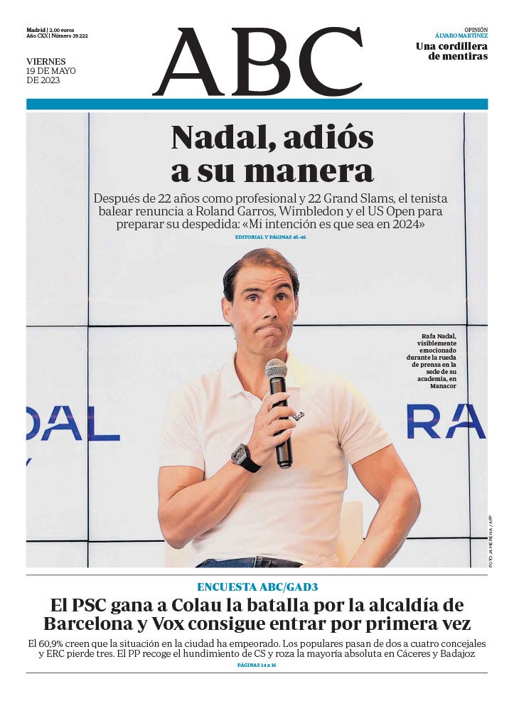 Las 58 portadas de Nadal en ABC