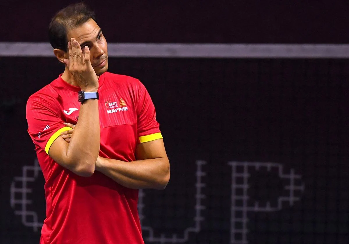 Rafa Nadal during the tribute