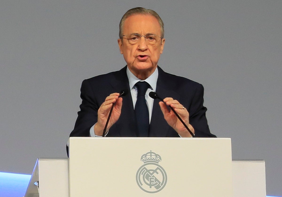 Florentino Pérez, durante la Asamblea del pasado año