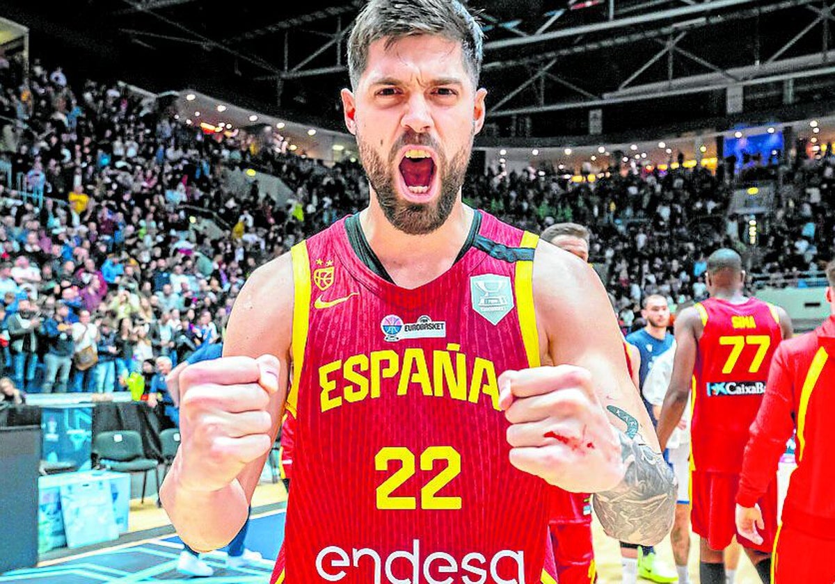 Santi Yusta, en un partido reciente de la selección española