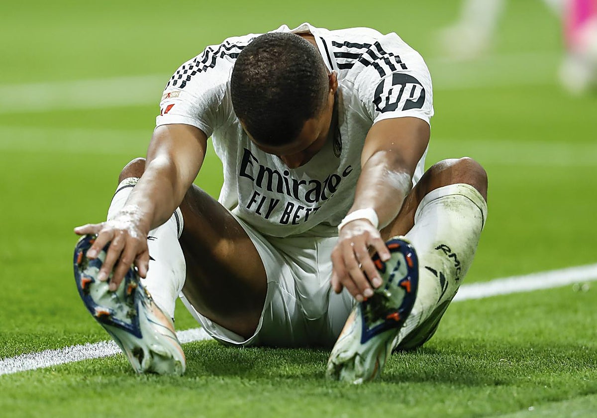 Mbappé, durante el partido ante el Getafe