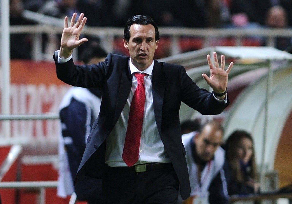 Unai Emery, en un Sevilla-Rijeka de la Europa League 14-15