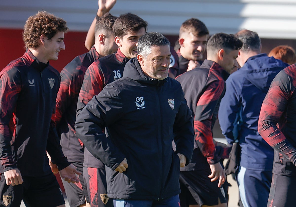 Xavi García Pimienta, en la sesión de este viernes en la ciudad deportiva