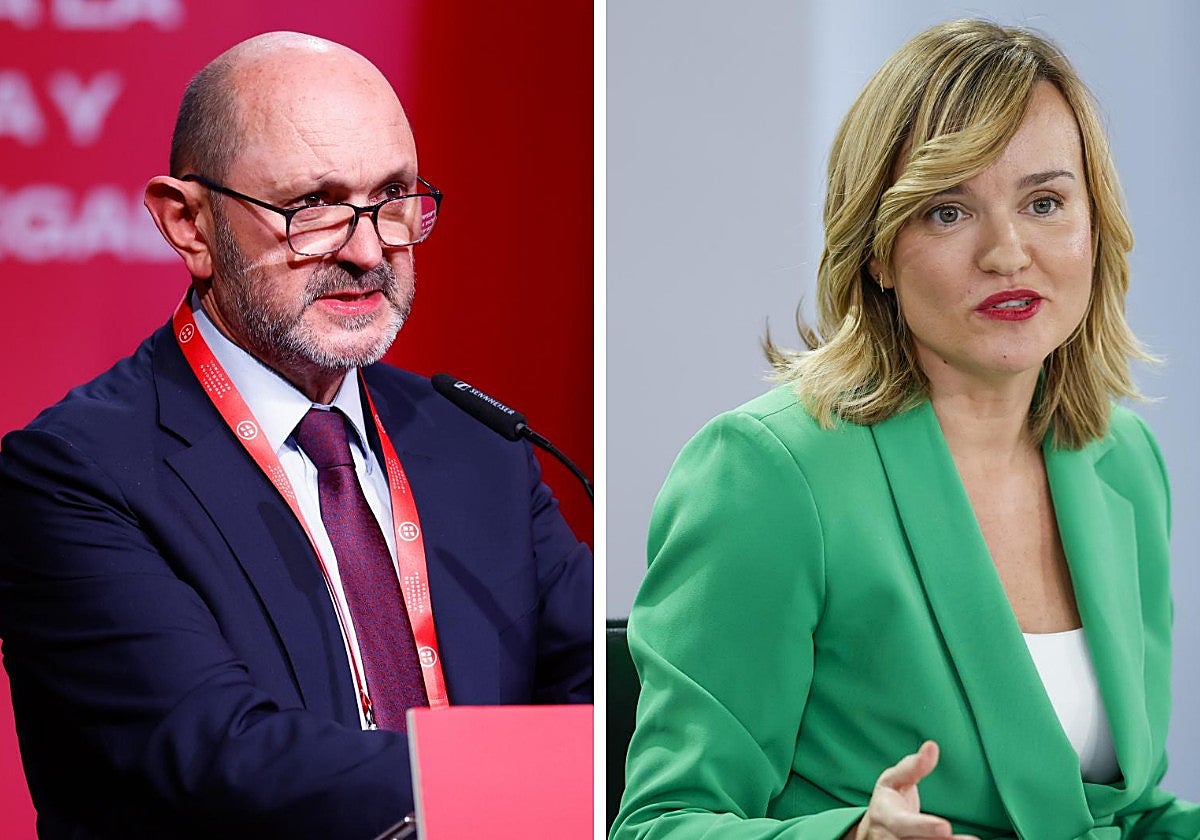 Rafael Louzán y Pilar Alegría