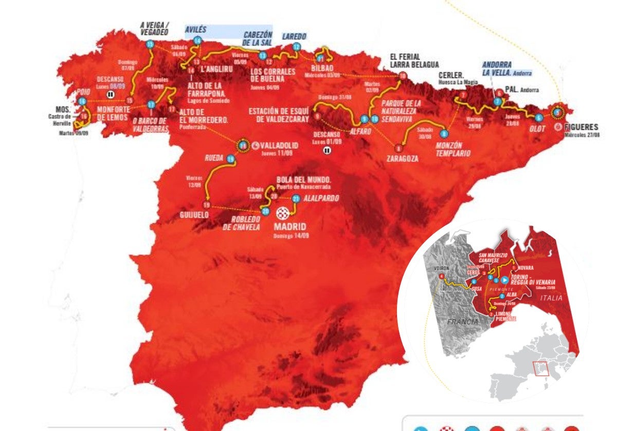 Dónde empieza, dónde termina y por dónde pasa la Vuelta a España 2025