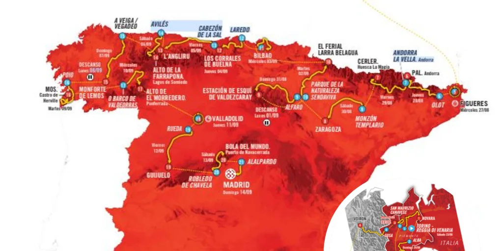 Dónde empieza, dónde termina y por dónde pasa la Vuelta a España 2025