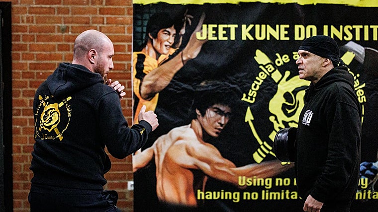 Canto durante un seminario junto a Joaquín Marcelo