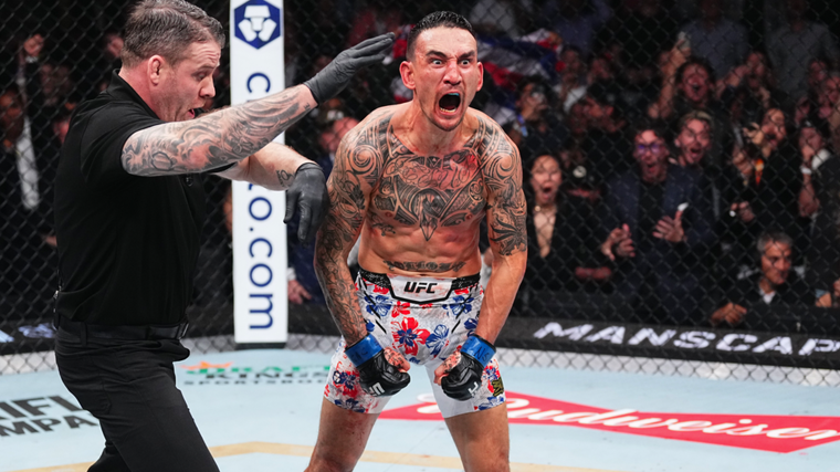Max Holloway tras noquear a Justin Gaethje