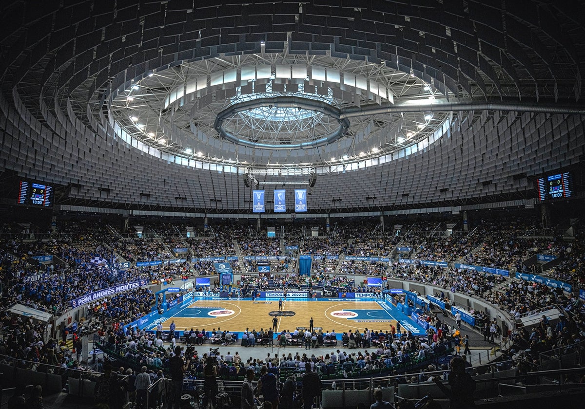 Panorámica del graderío del Coliseum Burgos, sede de la Final Four de la Copa de España