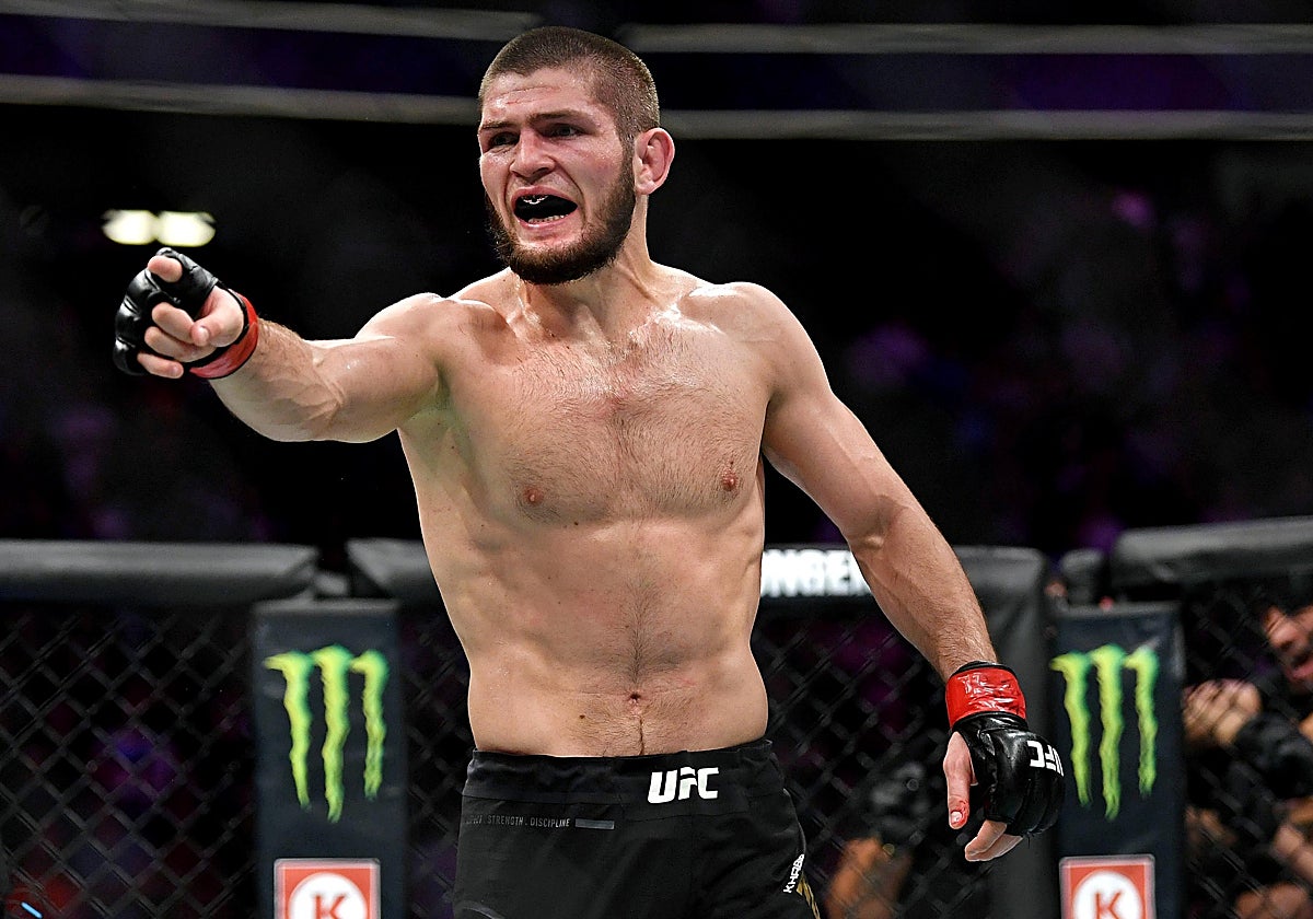 Khabib Nurmagomedov tras su combate contra Conor McGregor