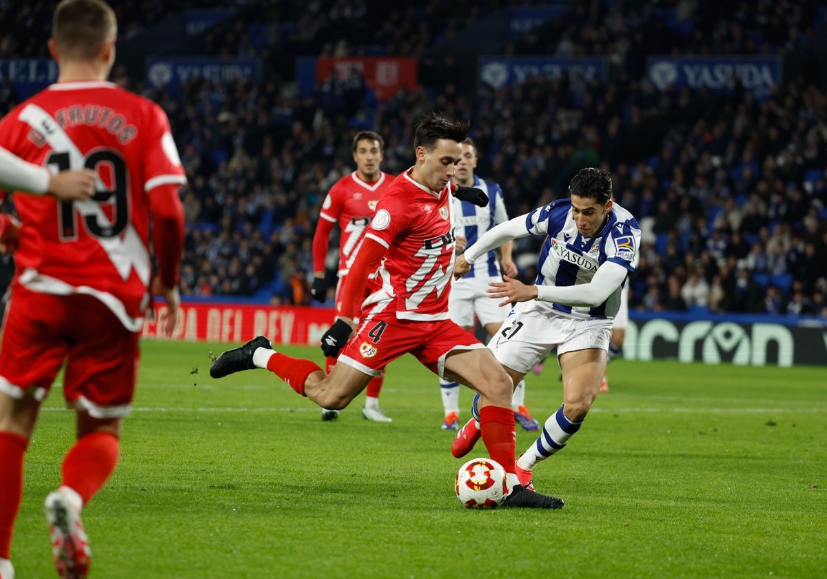 Real Sociedad - Rayo Vallecano, estadísticas del partido de Copa