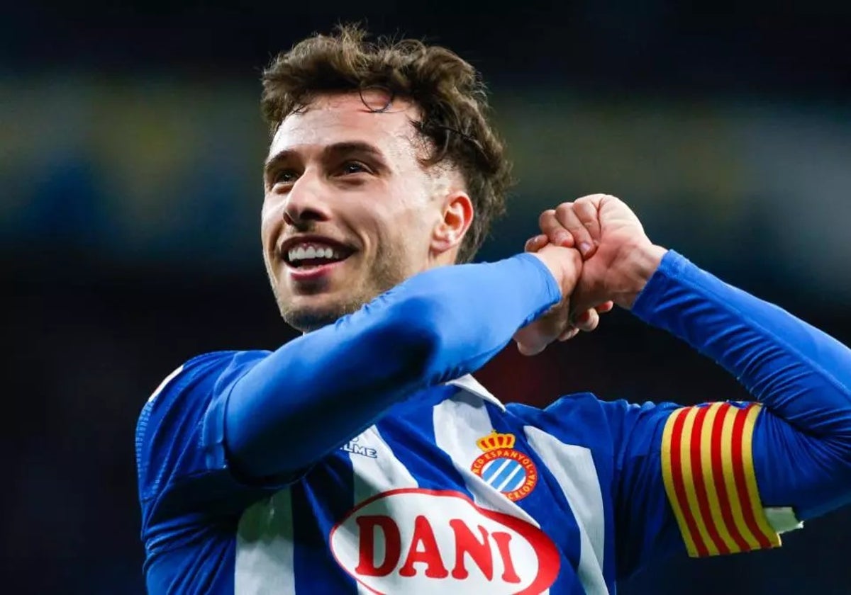 Javi Puado, celebrando el 1-0 ante el Valladolid