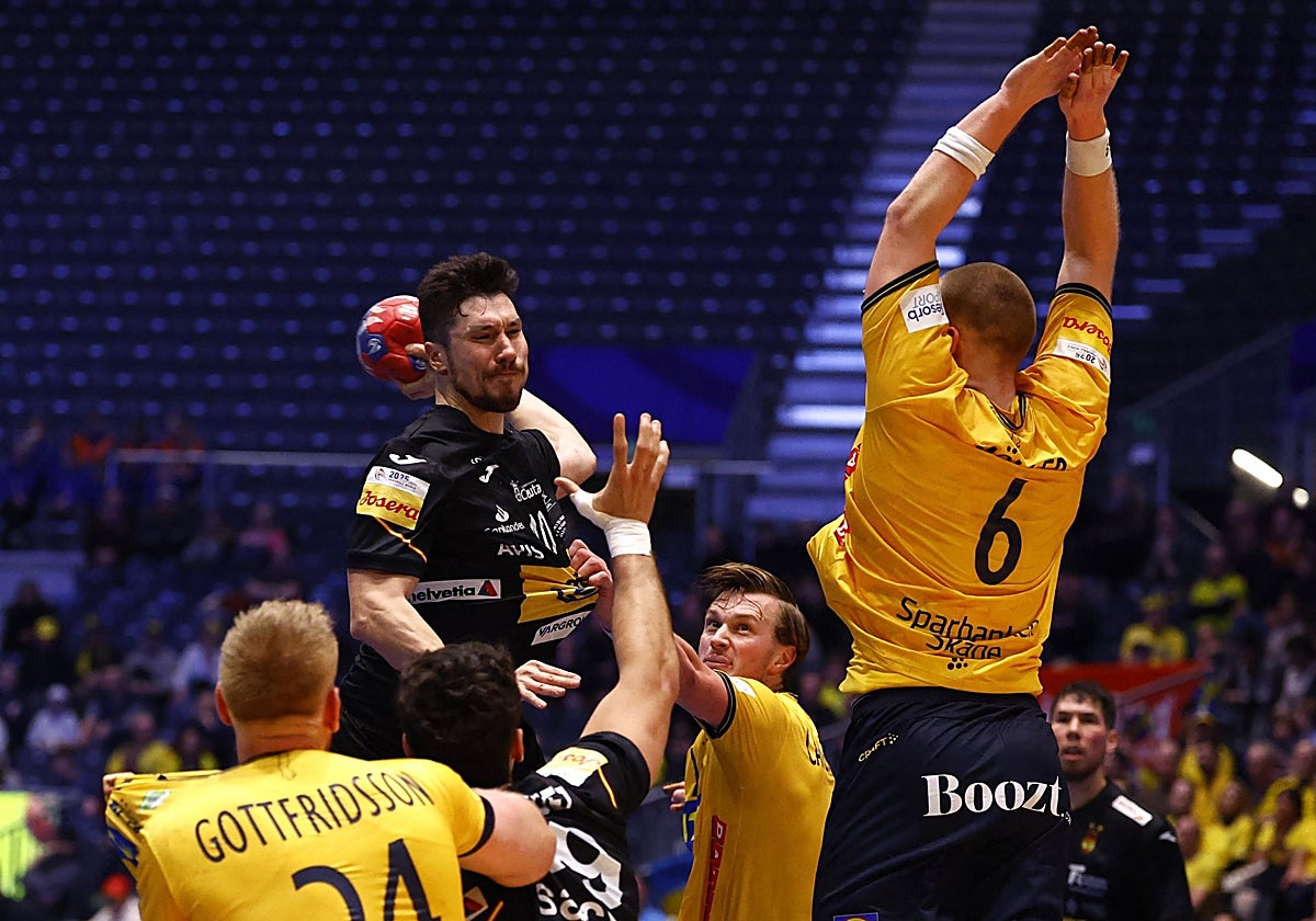 Álex Dujshebaev, autor del gol del empate