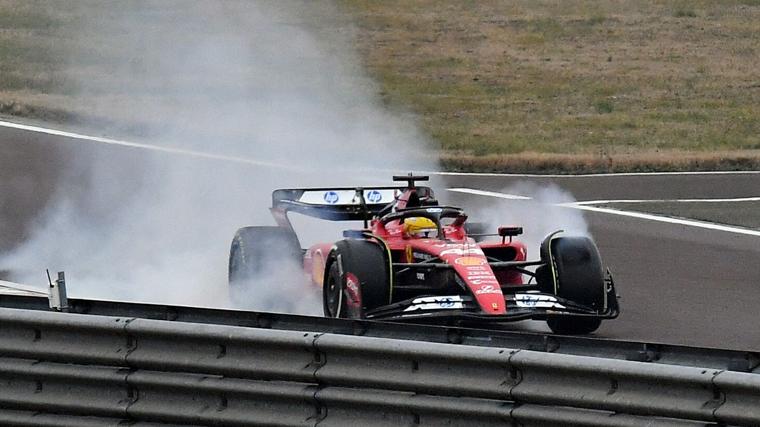 Hamilton, en sus primeras vueltas con el Ferrari SF23 en Fiorano