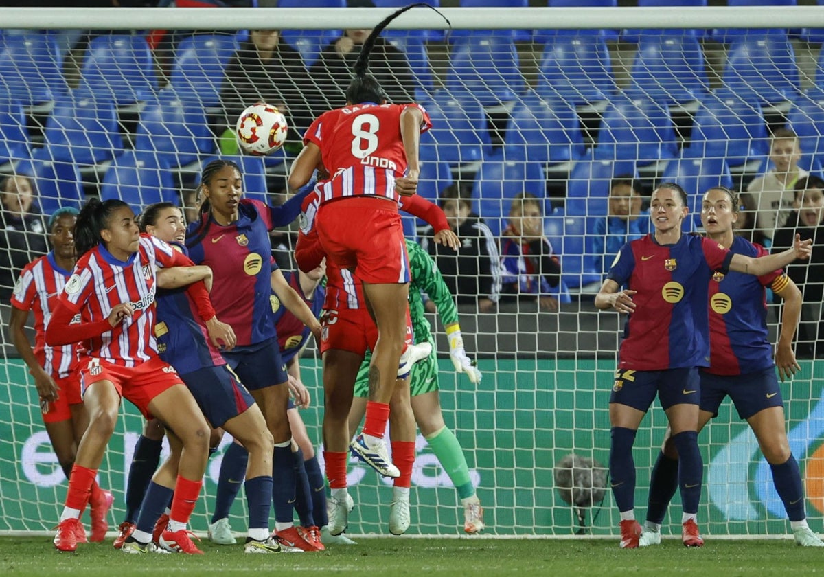 Una imagen del Barcelona Atlético,, primera semifinal de la Supercopa de España