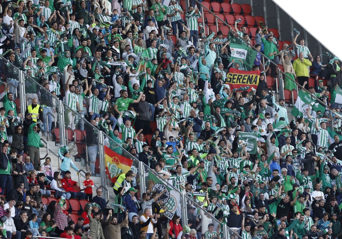 La afición del Betis que estuvo en el Mallorca-Betis