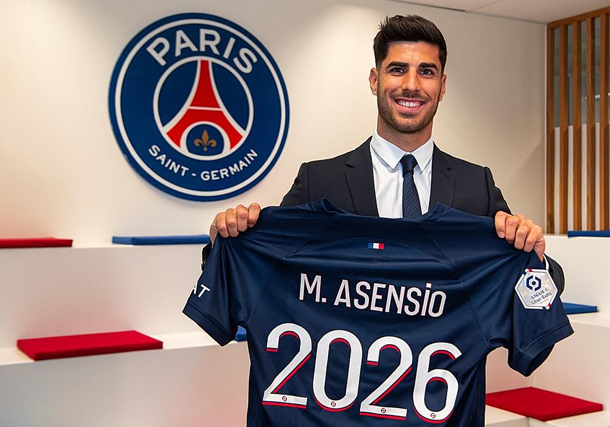 Marco Asensio, durante su presentación como jugador del PSG