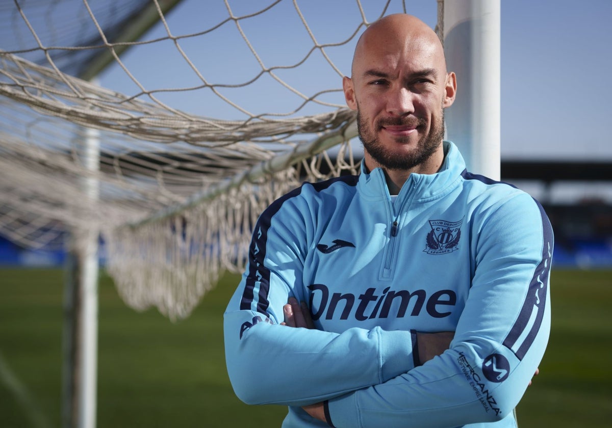 Dmitrovic, durante su entrevista con ABC en el campo de entrenamiento del Leganés