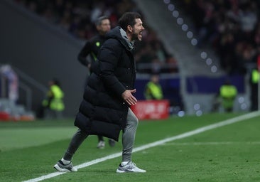 Simeone, durante el Atlético-Getafe