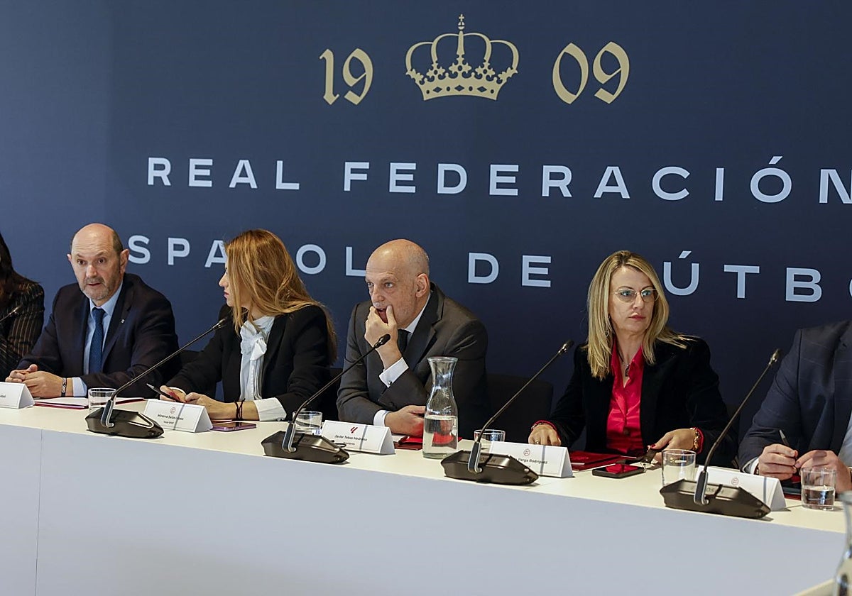 Imagen de la reunión convocada por la RFEF en los Jardines de Cecilio Rodríguez