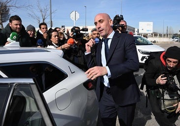 Luis Rubiales, a su llegada a la sede de la Audiencia Nacional