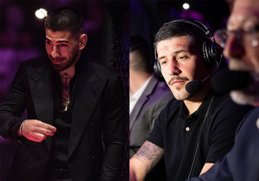 Ilia Topuria, Joel Álvarez y Aleksandre Topuria, juntos en Bilbao