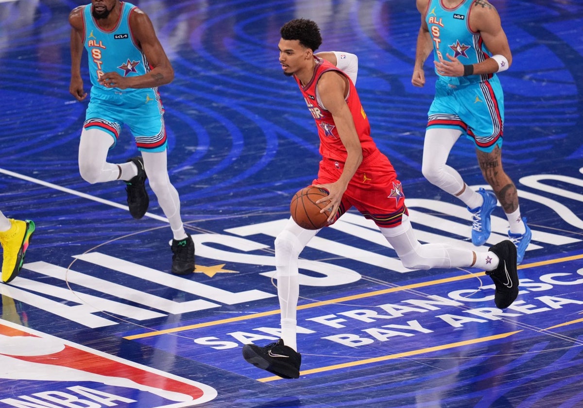 Wembanyama, durante el All Star de la NBA
