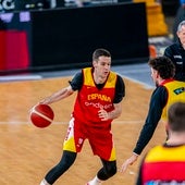 López-Arostegui, durante un entrenamiento con la selección española