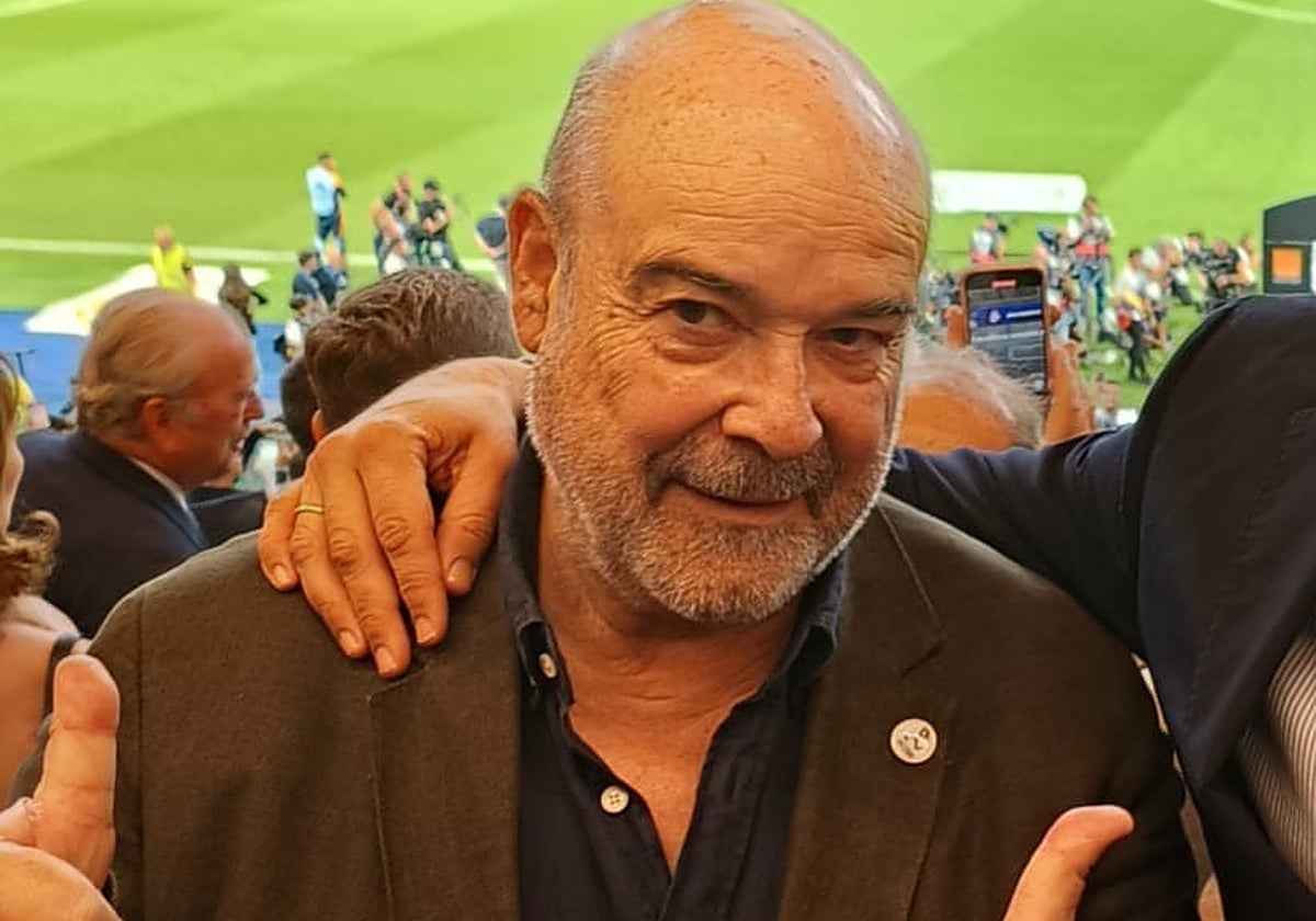 Antonio Resines, en su abono en el Santiago Bernabéu