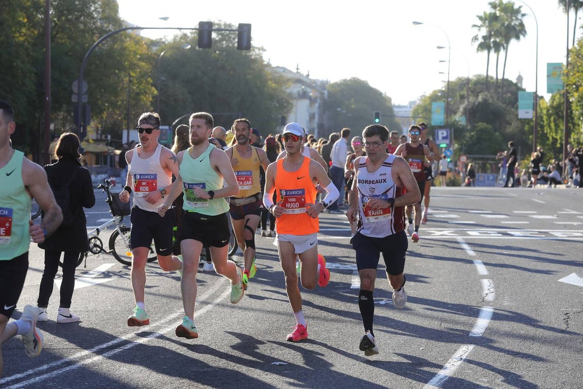 Un total de 14.000 corredores se han dado cita en esta maratón de 2025 en la capital sevillana 
